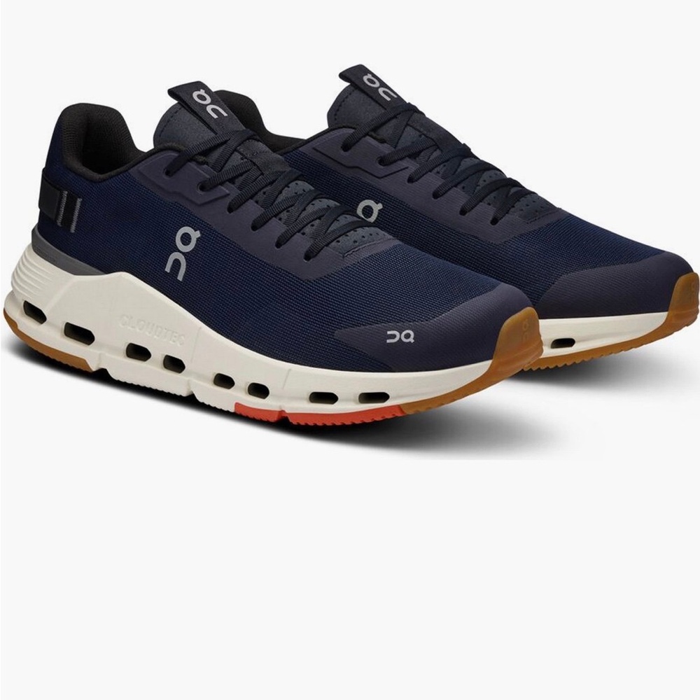 On Running Blue and White Sneakers with CloudTec Sole